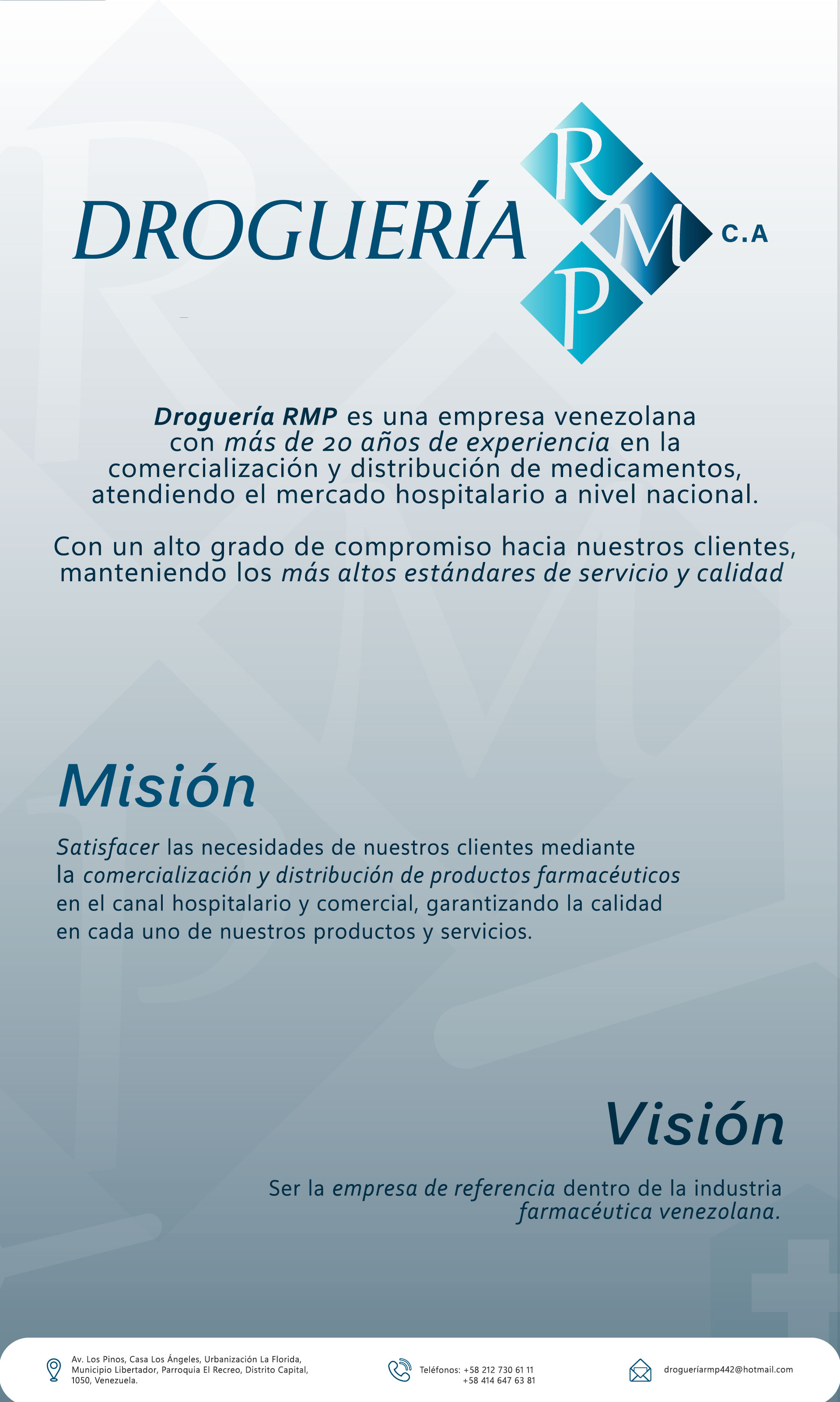 Sobre Nosotros - Droguería RMP